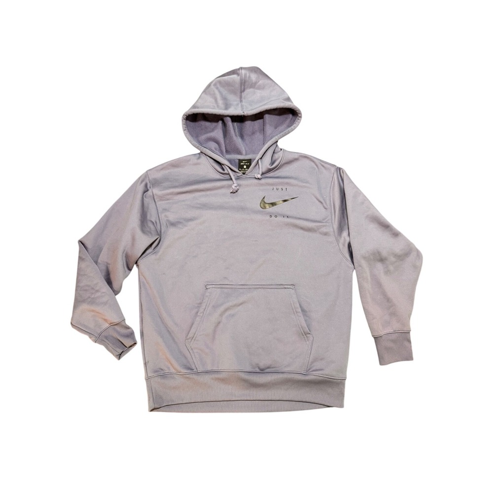 Nike Dri-FIT Womens XS Purple Fleece Lined Just Do It Hoodie Sweatshirt Lavender